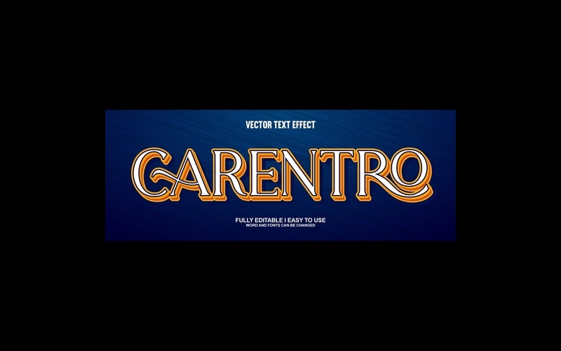 Carentro 完全可编辑矢量 3D 文本效果