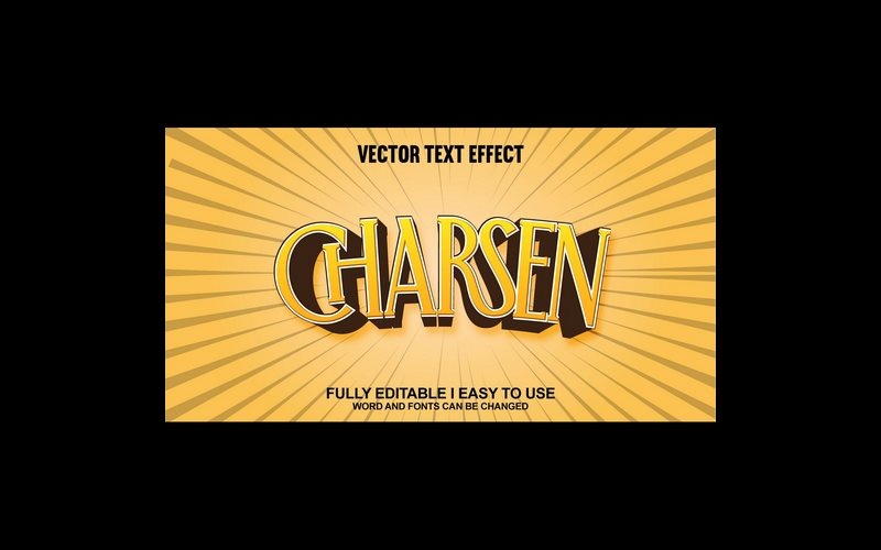 Charsen Fully Editable Vector 3D Text Effect