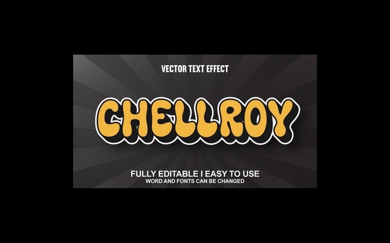 Chellroy Fully Editable Vector 3D Text Effect