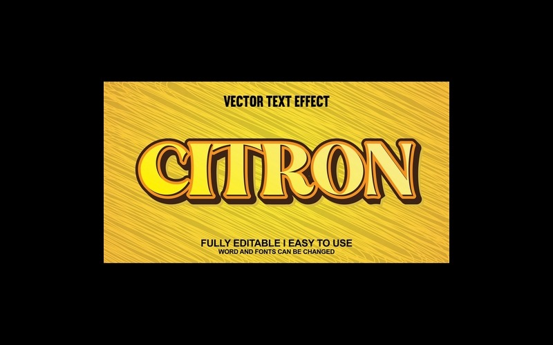 Effetto testo vettoriale 3D completamente modificabile Citron