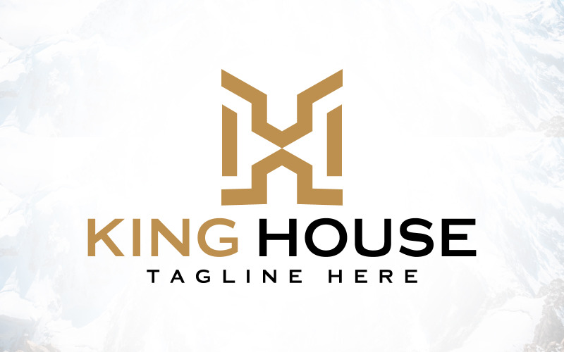 Design de logotipo da Royal King Lion House