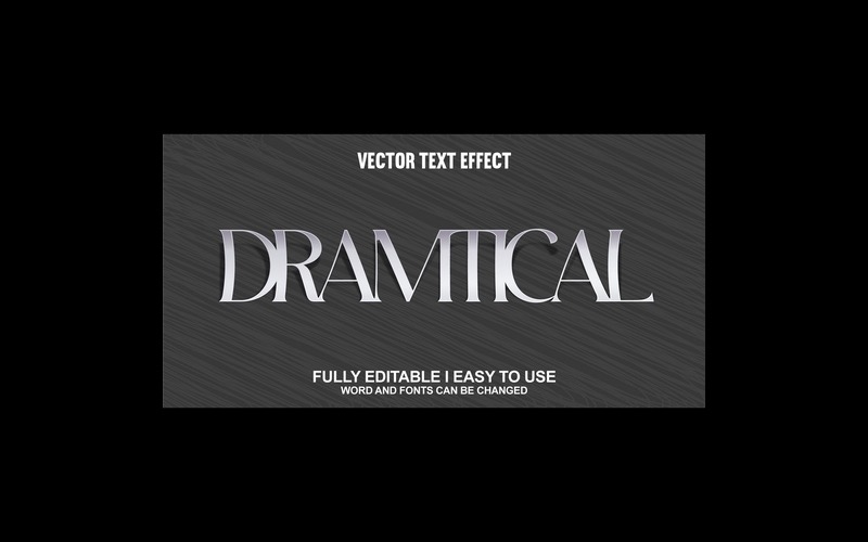 Dramtisk helt redigerbar vektor 3D-texteffekt