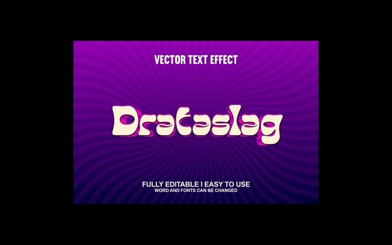Drataslag 完全可编辑矢量 3D 文本效果
