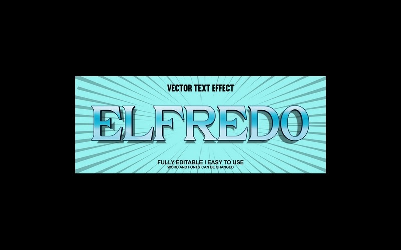 Elfredo Fully Editable Vector 3D Text Effect