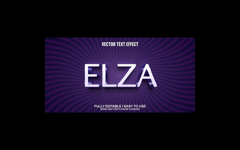 Elza Fully Editable Vector 3D Text Effect