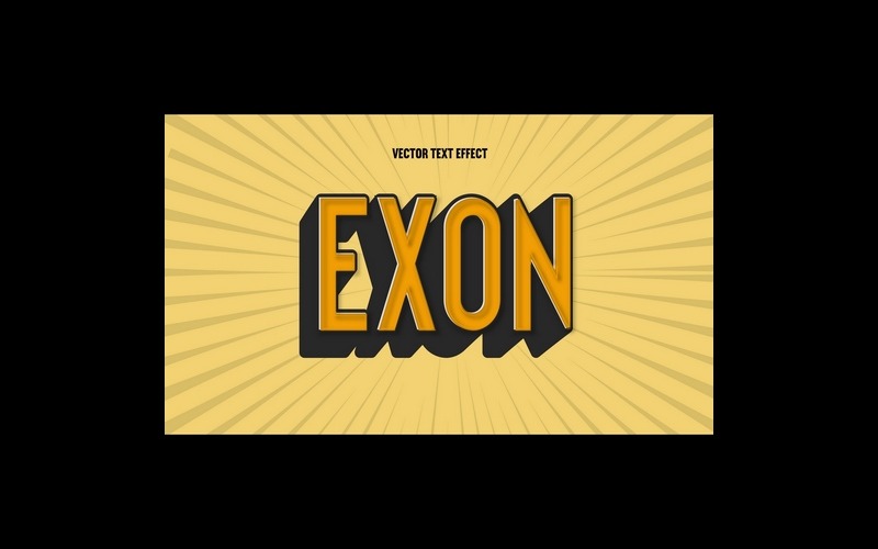 Exon 完全可编辑矢量 3D 文本效果