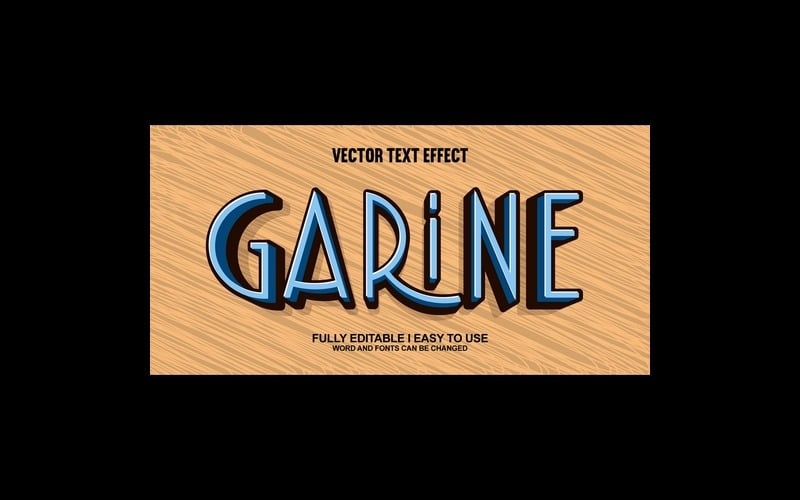 Garine Повністю редагований векторний 3D текстовий ефект