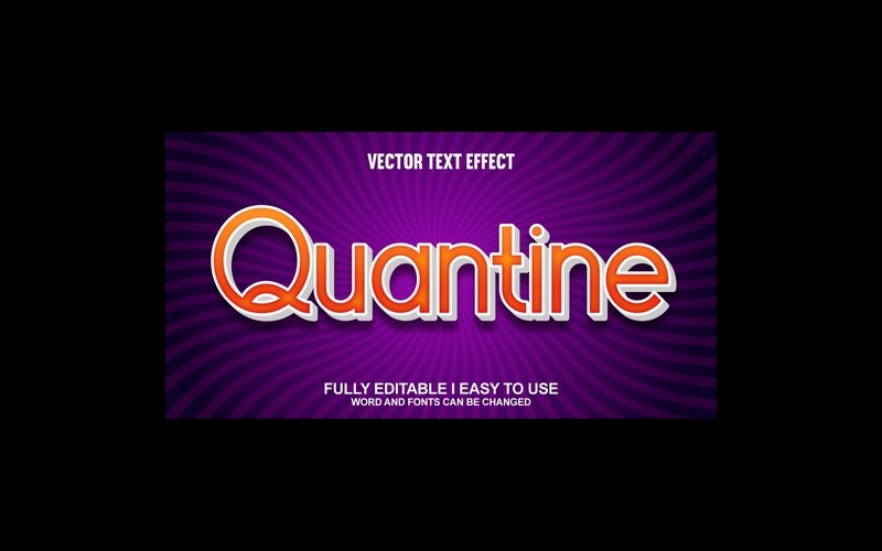 Quantine Fully Editable Vector 3D Text Effect