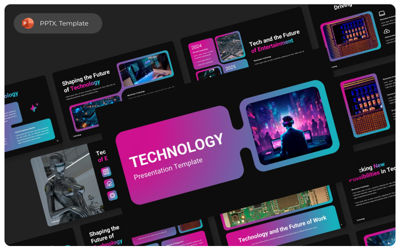 Modello di presentazione PowerPoint sulla tecnologia