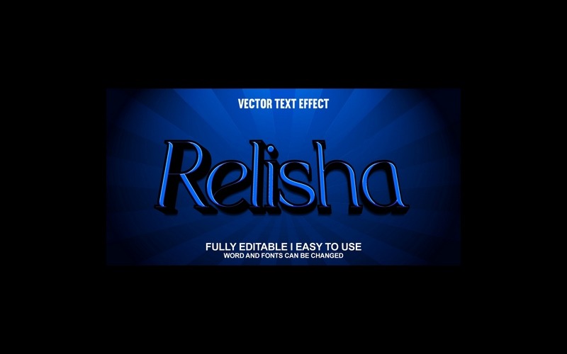 Relisha helt redigerbar vektor 3D-texteffekt