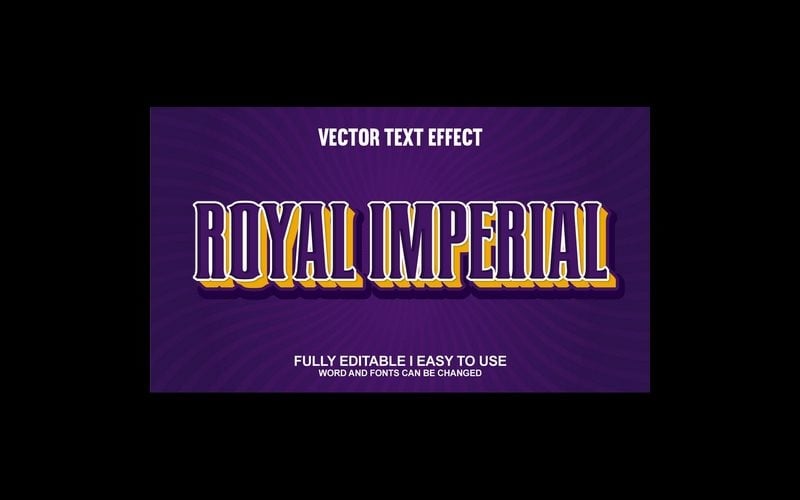 RoyalImperial Fully Editable Vector 3D Text Effect