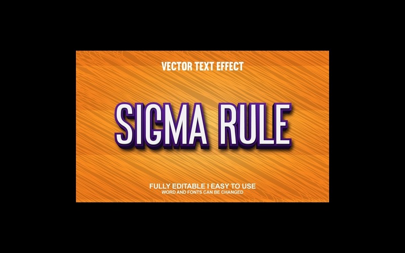 Efecto de texto 3D vectorial totalmente editable de Sigma