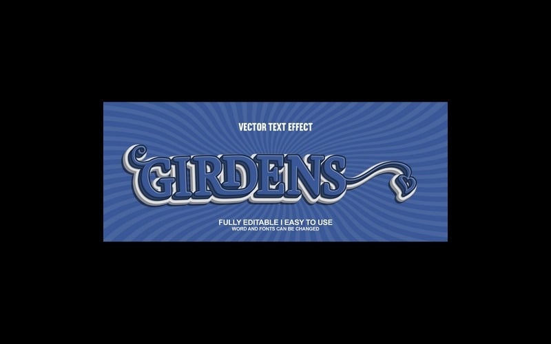 Girdens Fully Editable Vector 3D Text Effect