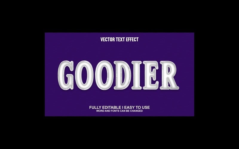 Goodier 完全可编辑矢量 3D 文本效果