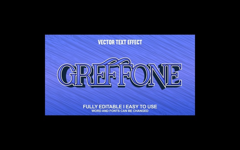 Greffone Efeito de texto vetorial 3D totalmente editável