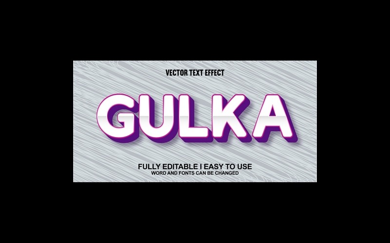 Gulka helt redigerbar vektor 3D-texteffekt
