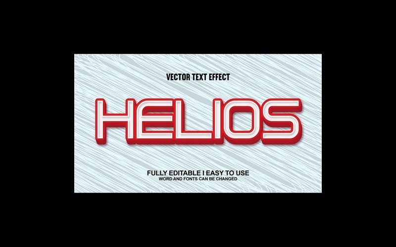 Helios teljesen szerkeszthető vektoros 3D szövegeffektus