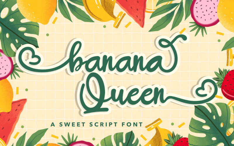 Banana Queen, una fuente de escritura dulce