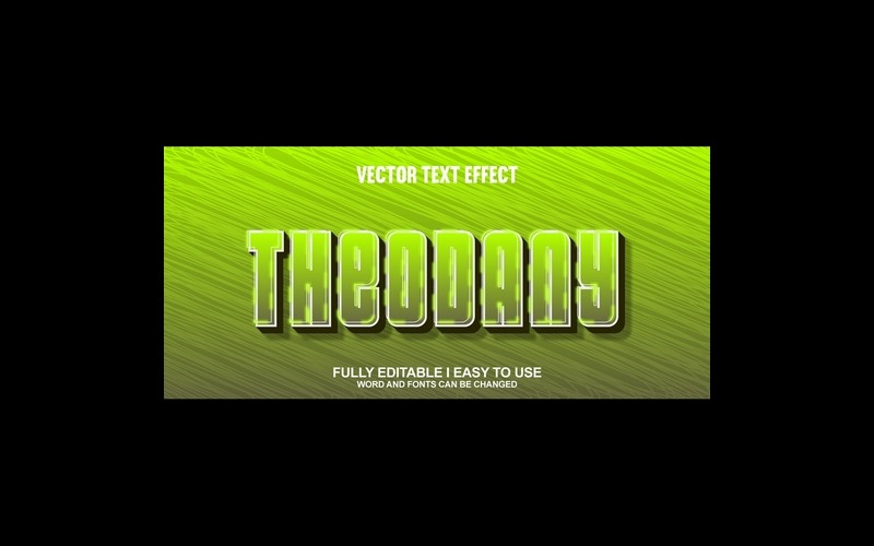Theodany helt redigerbar vektor 3D-texteffekt