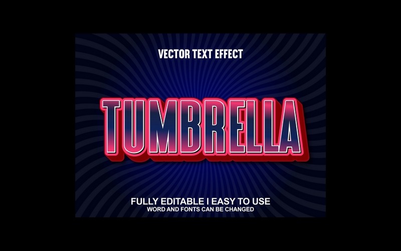 Tumbrella 完全可编辑矢量 3D 文本效果