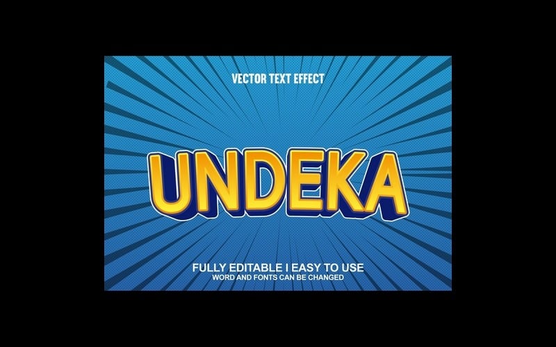 Undeka Fully Editable Vector 3D Text Effect