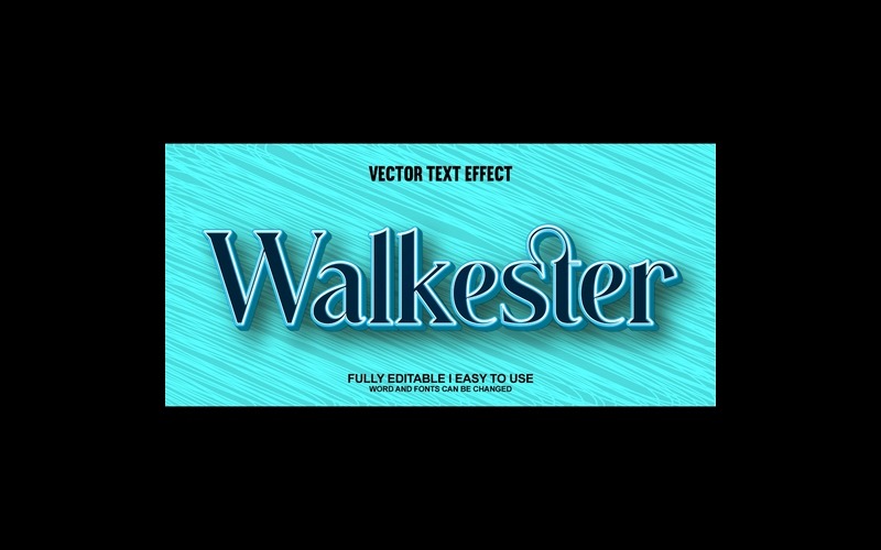 Walkester helt redigerbar vektor 3D-texteffekt