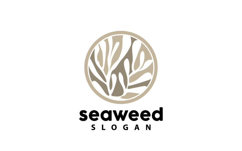 海藻标志水下植物简单设计 V12