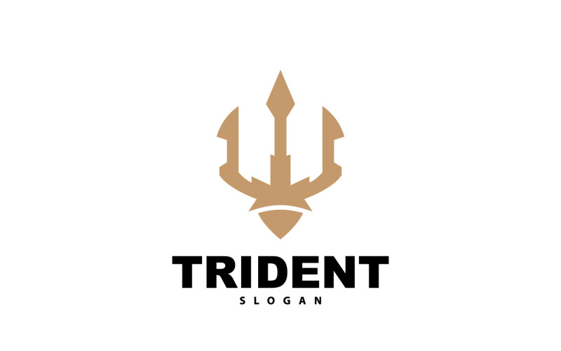 Logotipo do Tridente Lança Poseidon Netuno Triton V8