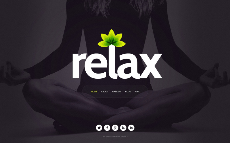 Modello di sito Web di yoga
