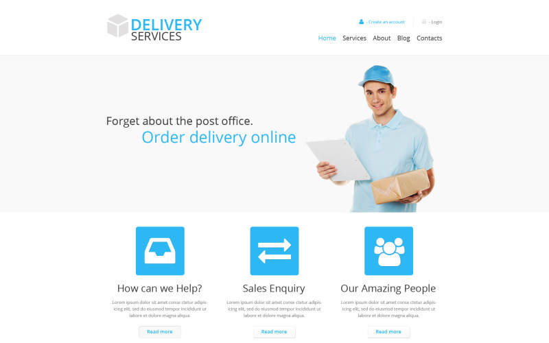 Šablona webových stránek Responsive Delivery Services