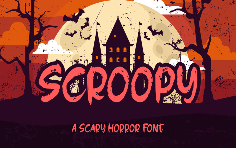 Scroopy een eng horrorlettertype