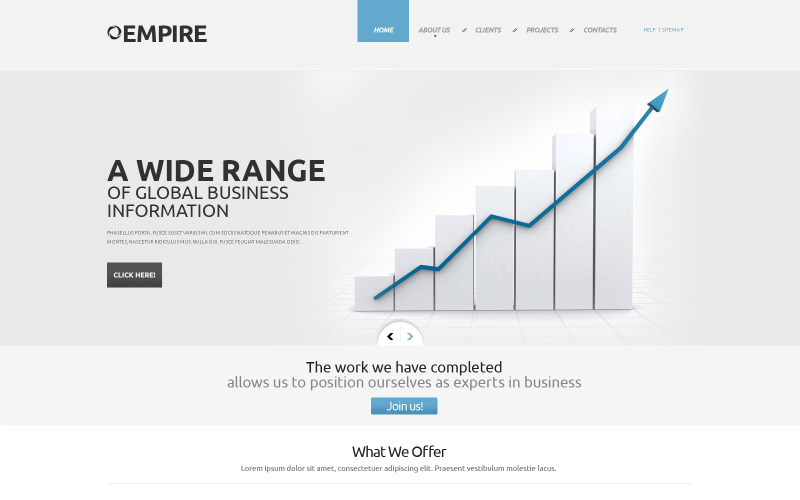 Responsive Website-Vorlage der Investmentgesellschaft