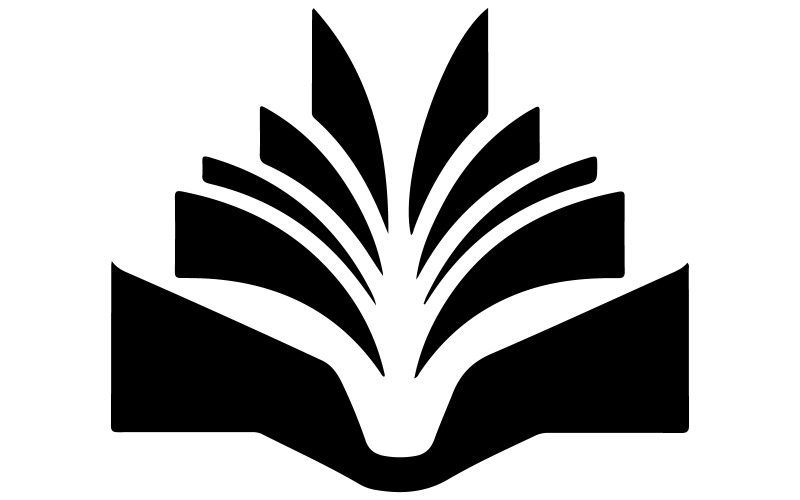 Illustrazione artistica della silhouette di un libro
