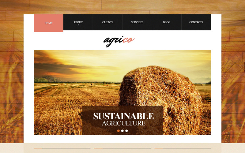 Agriculture Responsive Website Template - TemplateMonster