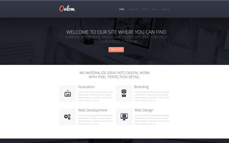 Responsive Website-Vorlage für Design Studio
