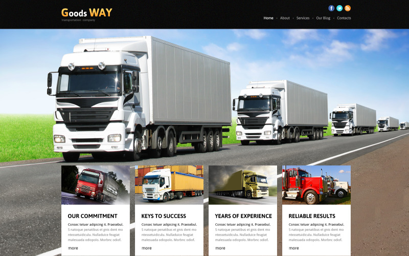 Template Joomla Bright Trucking