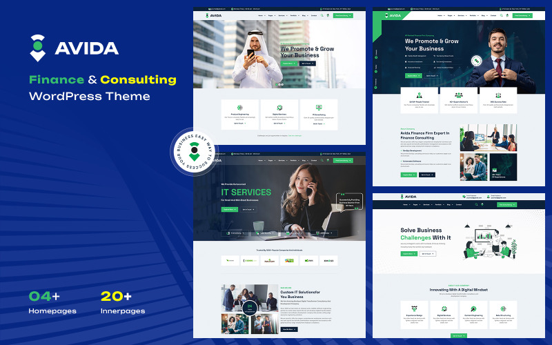 Avida – Pénzügyi és tanácsadási WordPress téma