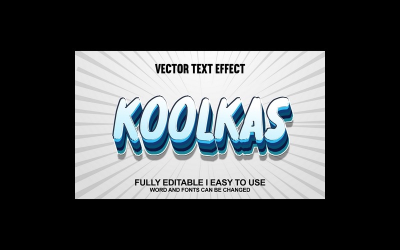 Koolkas 完全可编辑矢量 3D 文本效果