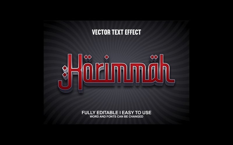 Korimmah plně upravitelný vektorový 3D textový efekt