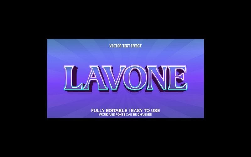 Lavone Fully Editable Vector 3D Text Effect