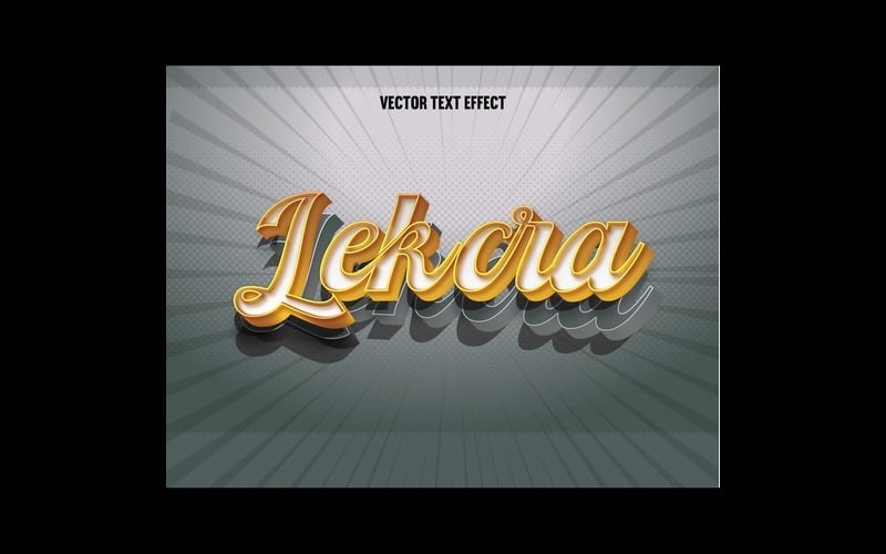 Lekcra Crubop Повністю редагований векторний 3D текстовий ефект