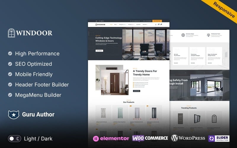 Windoor  - Windows & Doors Services WordPress WooCommerce Theme