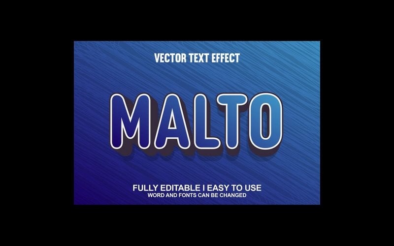 Malto teljesen szerkeszthető vektoros 3D szövegeffektus