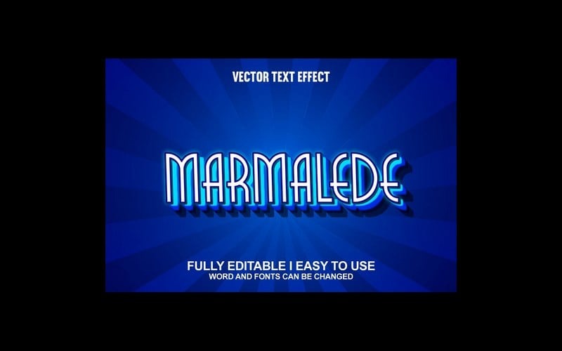 Marmalede plně upravitelný vektorový 3D textový efekt