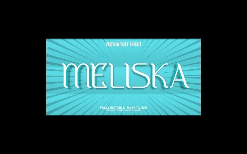 Meliska Полностью редактируемый векторный 3D текстовый эффект