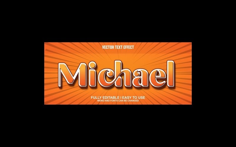 Michael Teljesen szerkeszthető vektoros 3D szövegeffektus