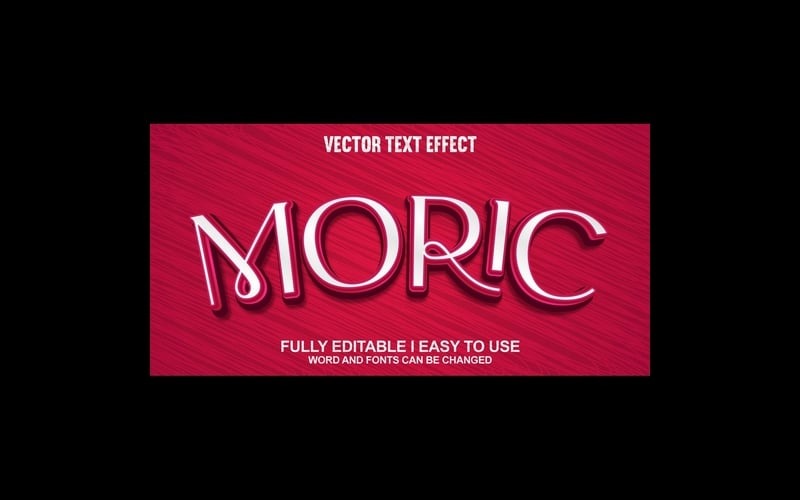 Moric teljesen szerkeszthető vektoros 3D szövegeffektus