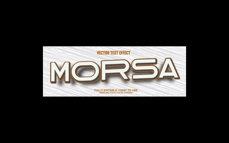 Morsa teljesen szerkeszthető vektoros 3D szövegeffektus