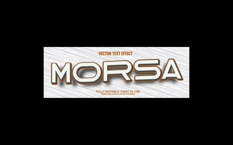 Morsa Vollständig editierbarer Vektor-3D-Texteffekt