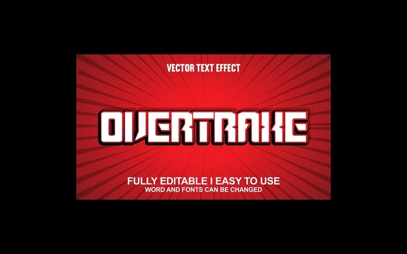 Přes Traxe plně upravitelný vektorový 3D textový efekt